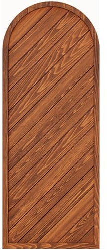 ZXHKZDX Gartenzaun Sichtschutz, Massivholz Maschendrahtzaun, Gewölbte Garden Home, Dekorative Privacy Screen Für Garten, Terrasse, Außendekor(BrownA,60X180X4cm)