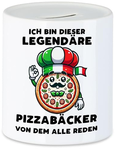 Hey!Print Pizzabäcker Spardose Pizza Pizzaliebhaber Italien Legendäre Pizzabäcker Pizzeria