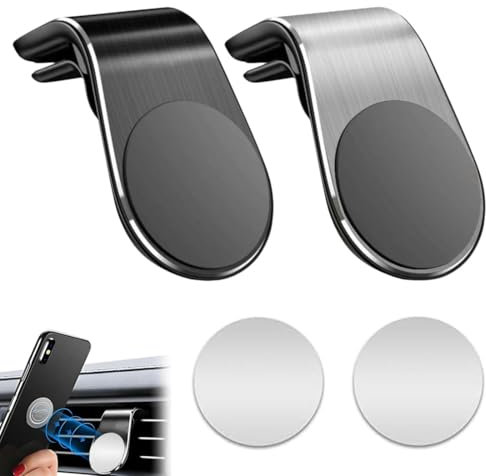AUEFUDQ Lot de 2 supports de buse d'air magnétique pour OOono CO-Driver NO1/NO2, support magnétique pour prises d'air de voiture (noir, argent)