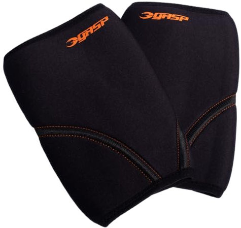 GASP Neoprene Kniebandage Knee Sleeves Black Bodybuilding (M)