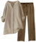 Completo Donna Estivo Lino Estivo Casual Cotone E Lino Tute Da Ginnastica Taglie Forti Elegante Larghi Camicia + Pantaloni Palestra Curvy Set Due Pezzi Comodo Primavera Maniche 3/4 Set Spiaggia