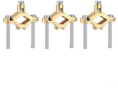 Volakebeing Ensemble de colliers de serrage en alliage de cuivre pour tuyaux d'eau, conduits en acier, système de connexion de mise à la terre électrique avec vis de 1,27 cm, gamme de tuyaux #10-#2