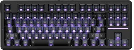 ATK A87 Pro 80% Wireless Mechanical Gaming Keyboard | Long-Lasting Battery, Hot-Swappable Sockets, Gasket-Mounted Structure, RGB Backlight, 2.4G/BT/Wired, Compatible with PC/Mac