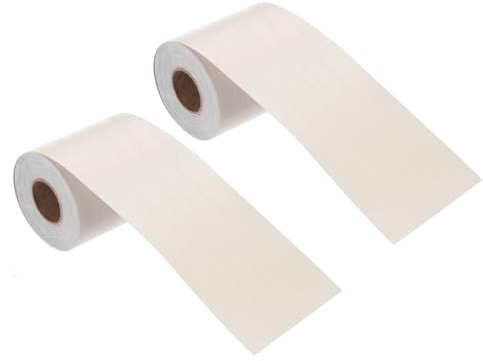sourcing map Wood Grain Repair Tape, 2 Inch x 33 Feet Self Adhesive Wood Grain Tape Multi-Purpose Wallpaper Border Trim for Furniture Floors Windows Doors Tables Home, White, 2 Roll
