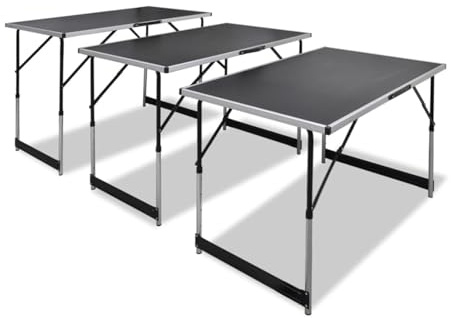 Swpsd Pasting Table 3 pcs Foldable Height Adjustable Folding table Model140641