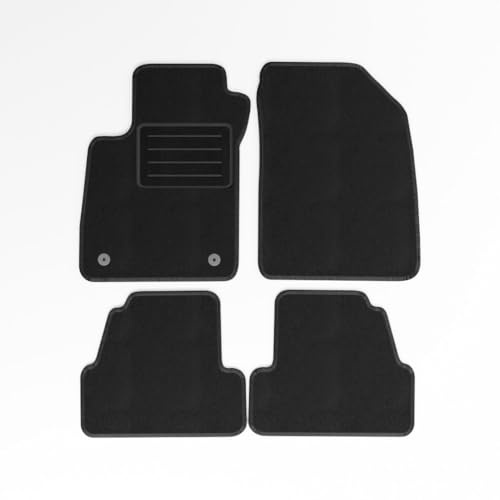 Mats4all Textil Fussmatten Passend für Opel Mokka X 2016-2019 | rutschfest | Mit Verstärkung | 4-teilig