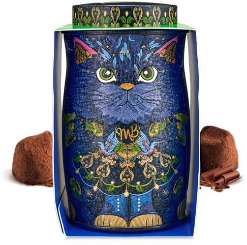Monty Bojangles Cocoa Dusted Chocolate Truffles Kit Tin (36g - Midnight Prince) Luxury Vegan Chocolatey Truffles - Collectable Mini Kit Tin, Truffles Chocolate Gift Box With Bespoke Design