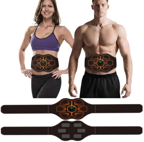 COODAY EMS Bauchmuskeltrainer,Bauchmuskeltrainer Elektrisch mit 12Modi 20 Intensitäten,EMS Trainingsgerät für Bauchmuskel Muskelaufbau,Zero Hard Homeful Übung