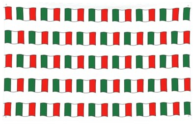 Bandiera Italiana Verde Bianco Rosso Stampato Quattro Fori Decorato Banner, Bordi Cuciti Bandiera Da Parete per Ufficio Casa Decorazione Della Parete