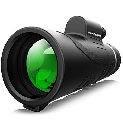 DFlamepower 10X42 HD Clear Dual Focus Monocular Telescope, Compact BAK4 Multi-coated Zoom Optical Lens Scope Ideal for Hunting Camping Hiking, Sporting Events black