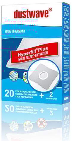 20 Staubsaugerbeutel passend für ALDI/FIF KS 5123, KS 6122, DIV 340, DIV 350, XTCN 150E, XTCN 180E, Dif 111, EVC 460 von dustwave® kompatibel mit Swirl DD9 / Y101 / Y191 / Y201 / Y50 / Y93 / Y95