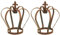 Novaliv Sparset 2X Dekokrone rost I 36x39 I Metallkrone Gartenkrone Dekokrone Gartenstecker rostoptik Rankhilfe rost