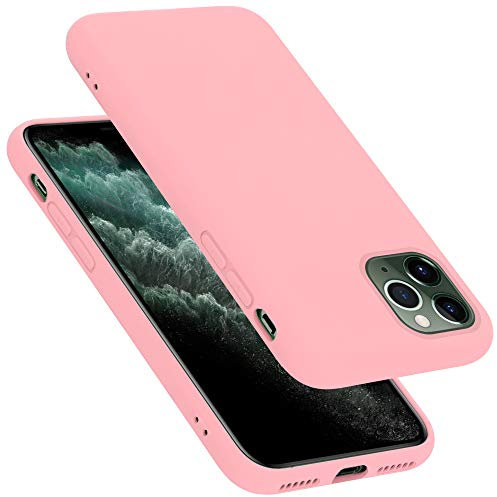 Cadorabo Hülle kompatibel mit Apple iPhone 11 PRO MAX Hülle Silikon Handyhülle für iPhone 11 PRO MAX Case aus flüssigem Silikon- Kratzfeste und stoßfeste dünne TPU Schutzhülle - Liquid PINK