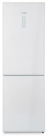 UNIVERSALBLUE Frigorífico Combi 185 cm Cristal Blanco Sistema No Frost | Nevera de Diseño con congelador silenciosa | Capacidad total 320L | SUBIDA A PLANTA INCLUIDA
