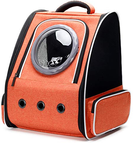 Sac à dos de transport pour grands chats et petits chiots, respirant - Forme de capsule spatiale
