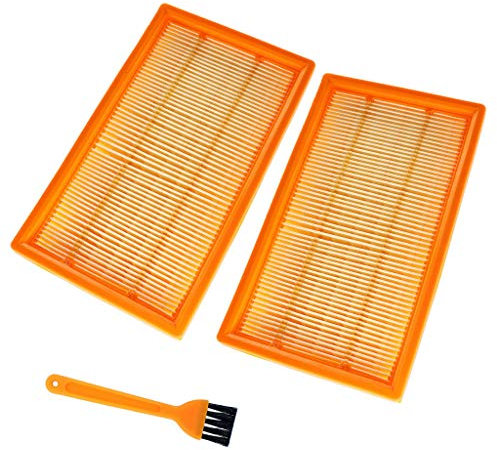 HURI Lot de 2 filtres plissés plats pour aspirateur Würth/Würthmaster ISS 35, ISS 35-S, ISS 45 M, ISS 55 M, ISS 55 S, ISS 30-L Automatic, ISS 40-M Automatic, ISS 50-L Automatic Aspirateur Filtre à air