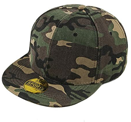Snapback Caps Herren Camo Baseball Cap Street Hip-Hop Hut Sonnen Kappe (Armee grün)