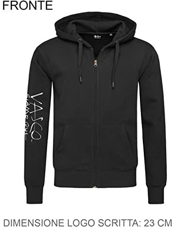 FELPA con zip Uomo “VASCO SIAMO QUI” (XL)