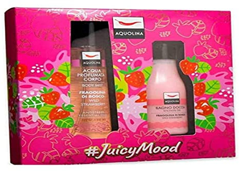 Aquolina multicolor fragolina di bosco profumo corpo #juicy mood 150 ml + b/doccia 125 ml