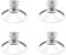 SIOPPKIK 4 Pezzi 30 mm Ventose Versatili Trasparente con Filettatura Plastica Sucker Pad Senza Ganci Trasparente PVC, Morbido Forte Aspirazione,per mobili, cucina e vetro, ecc.