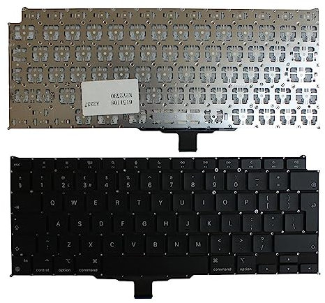 Power4Laptops UK Layout Black Replacement Laptop Keyboard Compatible With Apple MacBook Air 13 Inch M1 2020