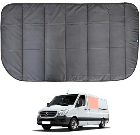 Insulated Thermal Window Blind Covers Compatible with Mercedes Sprinter V-W 2007 to Current Blackout Magnetic Caravan (Left Sliding Door Cover)