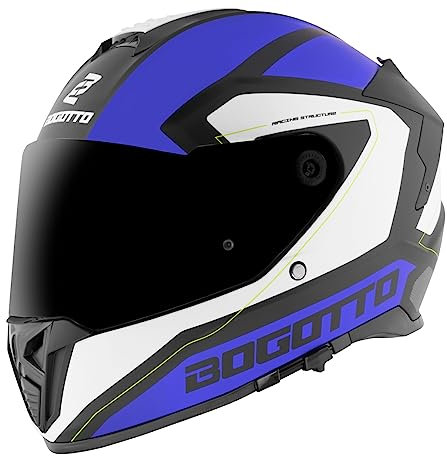 Bogotto FF122 BGT Helm, blau/weiß, M