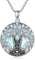 YAFEINI Lebensbaum Mondstein Halskette für Damen Thor Hammer Kette 925 Sterling Silber Nordischer Wikingerschmuck für Mädchen Herren (Mondstein Kette)