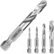 Sknrlko 5-Teiliges Bohrer-Set mit 1/4-Sechskantschaft, Stubby-Bohrer-Set, Rechtwinkliges Bohrer-Set für Metall, M2-Bohrer mit Kurzer Länge, Stahl für Schnellwechselfutter