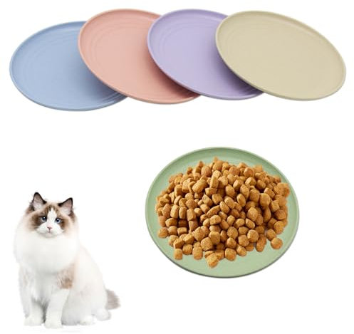 Cuencos para Gatos y Perros - Comedero Plano de 15 cm para Comida y Agua - Apto para Mascotas y Animales Pequeños