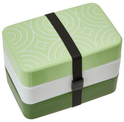 Premier Housewares Lunch Box, Green/White, Regular