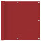 Gecheer Balkon Sichtschutz UV-Schutz Balkonabdeckung Balkonverkleidung Balkonumspannungen Rot 90x500 cm Oxford-Gewebe