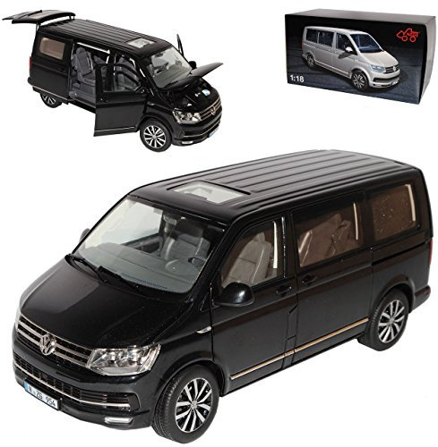 Generisch Volkwagen T6 Multivan Highline Personen Transporter Schwarz T5 Ab 2. Facelift 2015 1/18 NZG Modell Auto