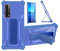 Custodia per Huawei P Smart PSMART 2021 Cover Custodia Case Ibrida [Con protezione dello schermo in vetro temperato] [supporto magnetico pieghevole] [resistente alle impronte digitali smerigliato] Blu