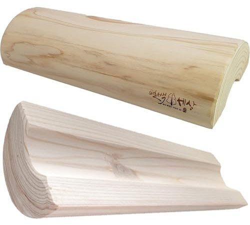 Sookwang Korean Wooden Pillow Cypress Hinoki Neck Support Pillow Natural Aroma Size : 11.8 inch x 2.16 inch