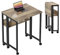GreenForest Small Folding Desk with Storage Shelf,63 cm Computer Rolling Desk on Wheels Easy Assembly,Foldable desk for Small Space,Grey Wash
