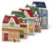 Unicef Weihnachtskarten Set Häuser (10 St., 5 Motive) Weihnachtliche Hausfassaden - Spendenkarten - Premium Klappkarten inklusive Briefumschlag - hochwertige Grußkarten 17,5 x 11,7 cm