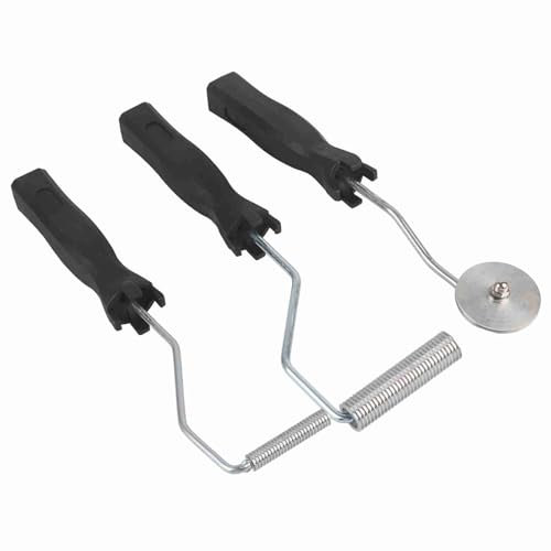 Haosie 3PCS Outils Rouleaux en Fibre de Verre, Rouleau Debulleur Resine, Fibre de Verre d’Alliage d’Aluminium, Bubble Paddle Roller Kit, pour Résine Composite Décoration Maison