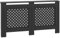 HOMCOM Cache-radiateur en bois MDF perforé, cache-radiateur moderne avec étagère pour le salon et la salle de séjour, 152x19x82 cm, noir