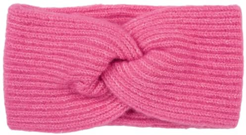 styleBREAKER Damen Strick Stirnband mit Twist Knoten und Rippenmuster einfarbig, warmes Winter Haarband, Headband 04026072, Farbe:Magenta