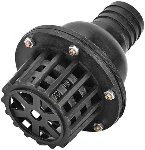 Gartenschlauchfilter Rohrleitungsfilter, Wasserpumpen-Fußventil, 1,5 Zoll, 2 Zoll, 2,5 Zoll, 3 Zoll, 4 Zoll, schwarzes PVC-Rückschlagventil, Wasserpumpen-Pumpfilter-Bodenventil for Flüssigkeitsmaschin