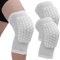 Ginocchiere 1 paio di ginocchia traspiranti con sudore con sudore traspirante con imbottitura a nido d'ape e elastico unraisex ginocchio unisex ginocchio bianco per correre, basket, calcio e altro, m