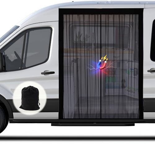 ZATOOTO mosquitera Furgoneta Camper con magnetismo, mosquitera Coche para Mercedes Sprinter Techo estándar, Fiat Ducato Todos los techos, Cierre magnético Central para mosquitera Furgoneta