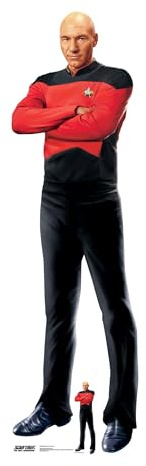 Star Cutouts – SC4676 – Star Trek Captain Jean-Luc Picard Cardboard Cutout 176cm – Patrick Stewart – Official Star Trek Gift for Fans & Home Décor