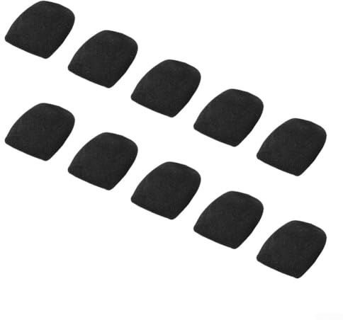 10 Pieces Thick Foam Windscreen Covers Compatible with Standard Handheld Microphones Offering Protection Against Dust, Moisture and Spit During Performances