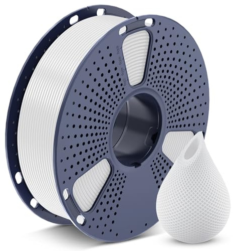 SUNLU PETG Weiß Filament 1.75 mm, 3D Drucker Filament Weiß PETG 1KG | Hohe Festigkeit & Zähigkeit PETG 1KG Spule (2,2 lbs) für Meisten 3D Drucker, Maßgenauigkeit +/- 0,02mm, Weiß 1000g