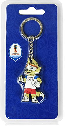 FIFA World Cup 2018 – PVC keyring printed on both sides Zabivaka standing, size: approx. 12 cm.