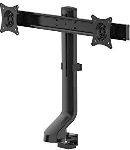 Workstream by Monoprice Dual Monitor Low Profile Flat-Clamp Mount for Screens Up to 27