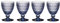 Villeroy & Boch Boston Coloured Weißweingläser Blue 4er Set, 230 ml, Farbige Weingläser mit Facettenmuster, Kristallglas für Weißwein, Spülmaschinengeeignet, Blau