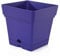 Mintra Home Pot de Fleurs Carré - Plastique Incassable - sans BPA - 17 cm - Planter des Fleurs, Jardinage, Plantes - Durable pour Intérieur, Extérieur, Terrasse, Pelouse et Jardin (Violet)